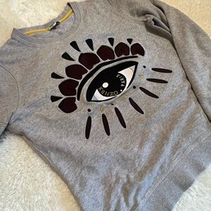 Kenzo Kids Gray Sweatshirt with Eye Design